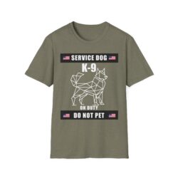 K-9 Military Working Police Service Dog “Do Not Pet” T-Shirt Alert Safety & Awareness