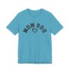 Dog Mom Upside-down Backwards Embroidery Heart T-Shirt - Image 33