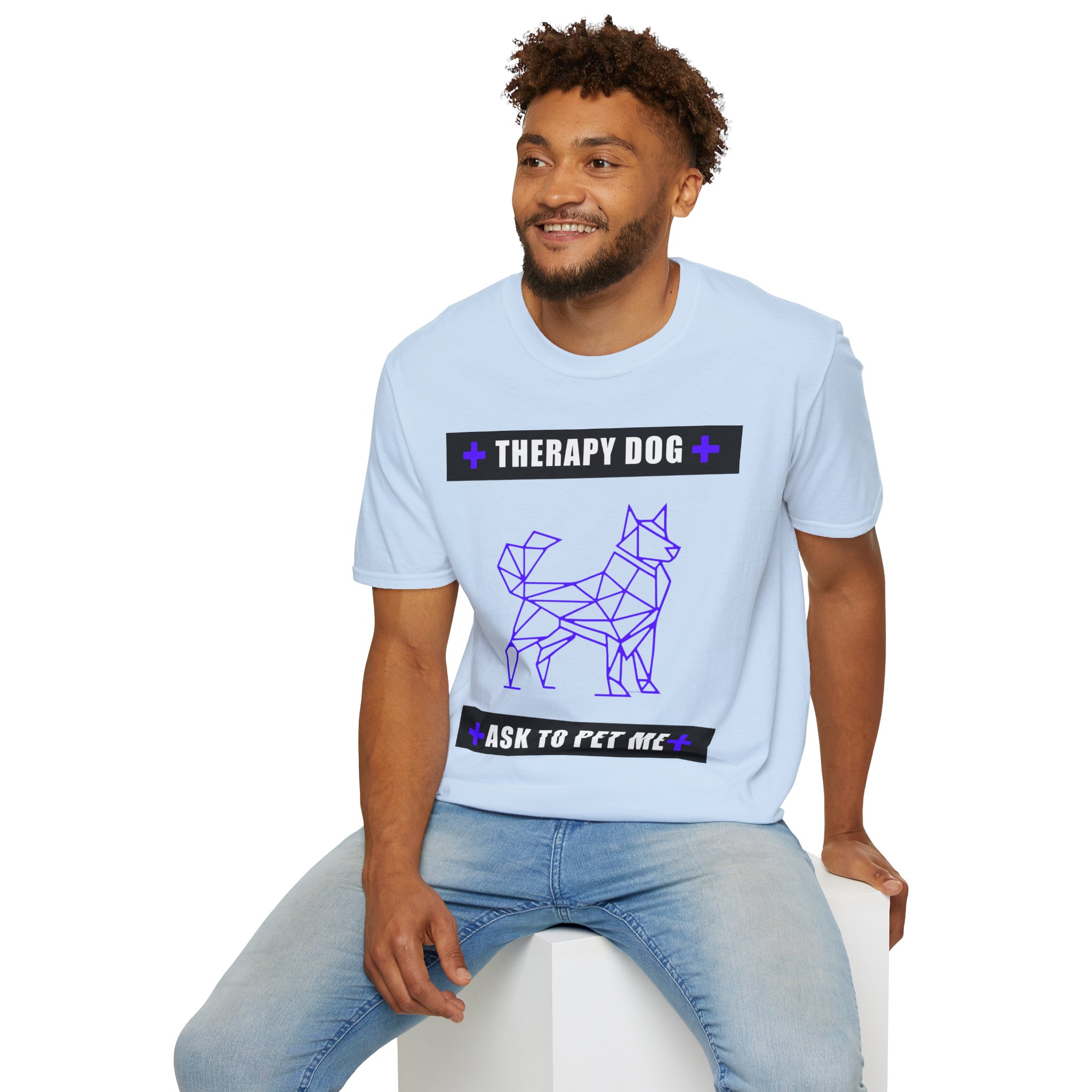 Therapy Service Dog "Ask to Pet Me" T-Shirt 40 Therapy Service Dog "Ask to Pet Me" T-Shirt - Image 40