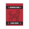Service Dog Lives Here Garden Flag With Red Medical Alert - Image 7