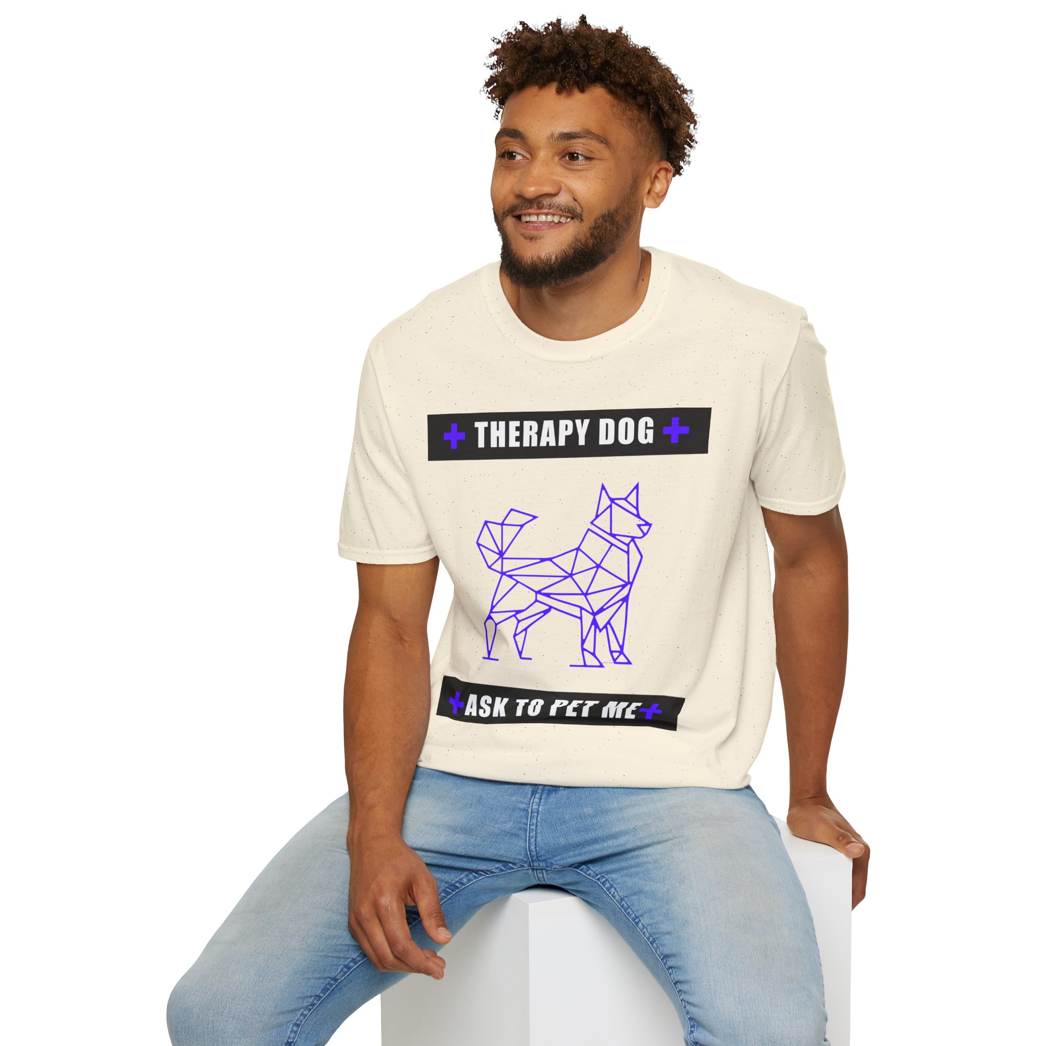 Therapy Service Dog "Ask to Pet Me" T-Shirt 24 Therapy Service Dog "Ask to Pet Me" T-Shirt - Image 24