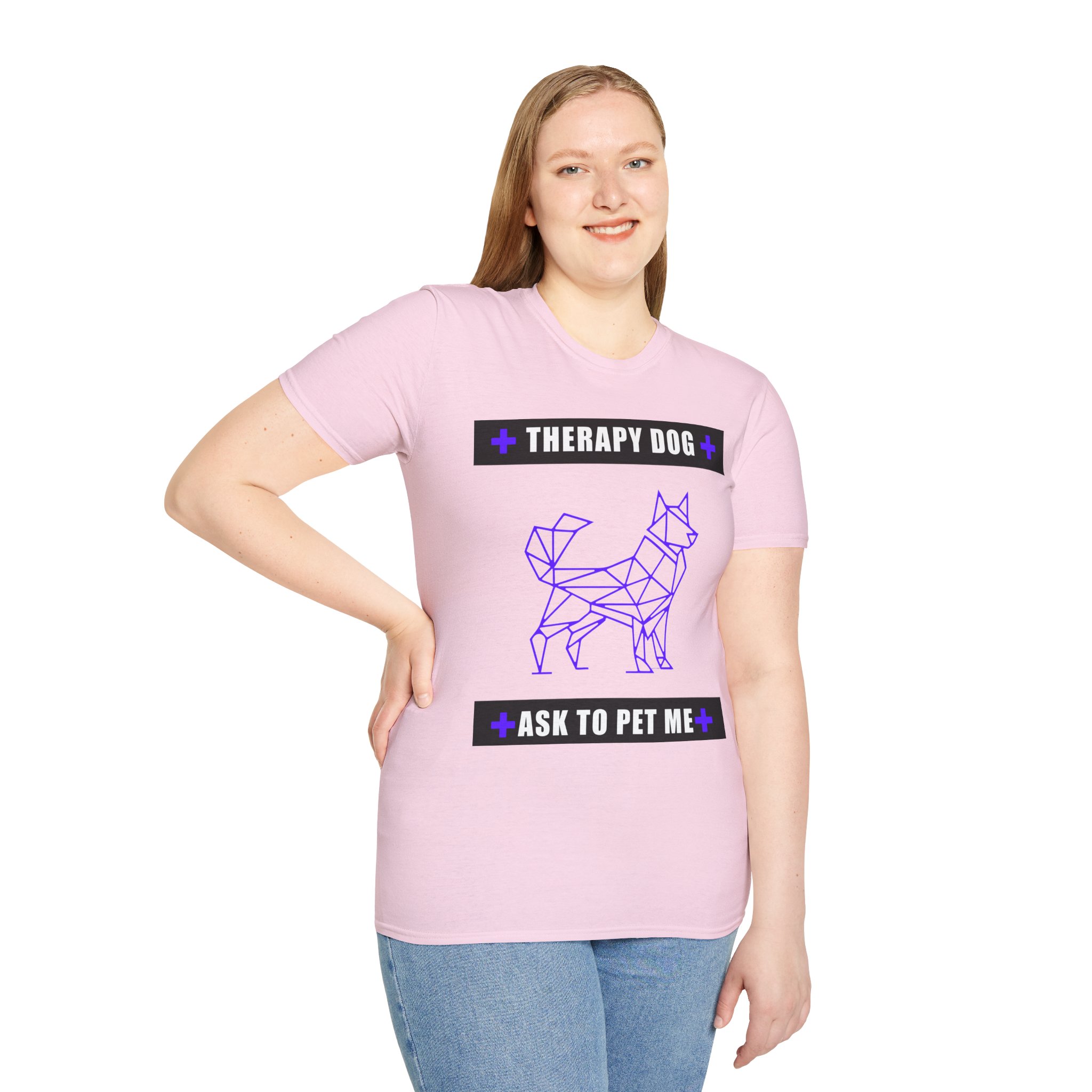 Therapy Service Dog "Ask to Pet Me" T-Shirt 47 Therapy Service Dog "Ask to Pet Me" T-Shirt - Image 47