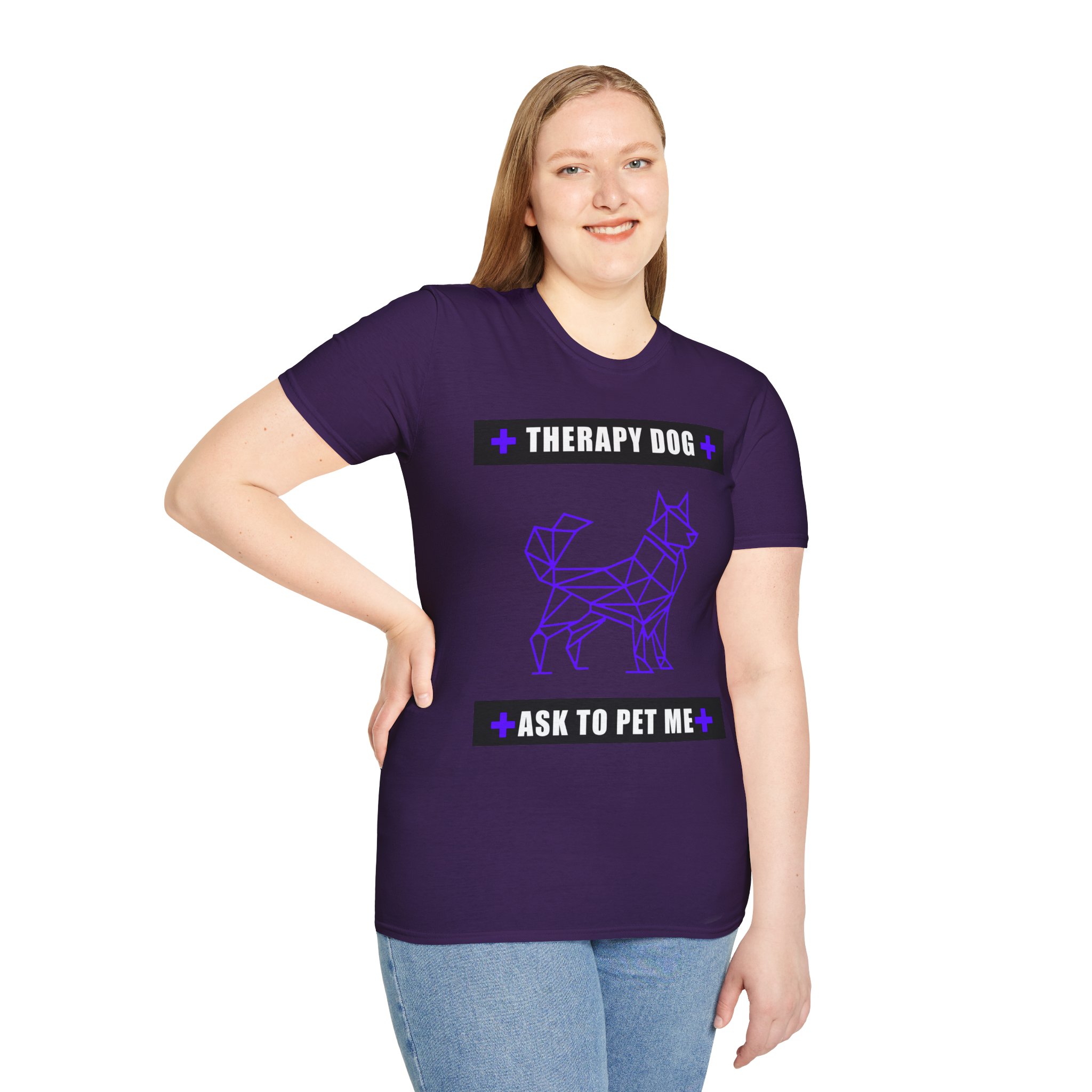 Therapy Service Dog "Ask to Pet Me" T-Shirt 3 Therapy Service Dog "Ask to Pet Me" T-Shirt - Image 3