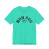 Dog Mom Upside-down Backwards Embroidery Heart T-Shirt - Image 29