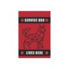 Service Dog Lives Here Garden Flag With Red Medical Alert - Image 3