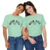 Dog Mom Upside-down Backwards Embroidery Heart T-Shirt - Image 28
