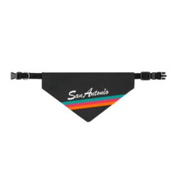 San Antonio Fiesta Basketball Retro Stripe Clip-On Pet Bandana