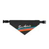 San Antonio Fiesta Basketball Retro Stripe Clip-On Pet Bandana - Image 3