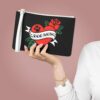 Clutch Purse Zipper Pouch – “Dog Mom” Heart & Rose Paw Print - Image 5