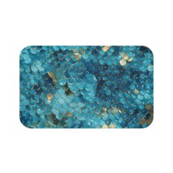 Dog Travel Settle Place Bed Mat – Mermaid Scales Design