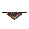 San Antonio Fiesta Basketball Pattern Clip-on Pet Bandana