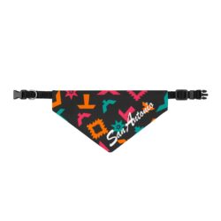 San Antonio Fiesta Basketball Pattern Clip-on Pet Bandana
