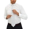 Dog Grey Paw Print Pattern Necktie - Image 3