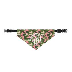 “Daddy’s Girl” Pink & Green Military Camo Print Clip-On Pet Bandana