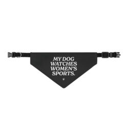 My Dog Watches Women's Sports Pet Bandana Black Clip-on Pet Bandana