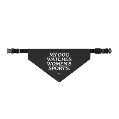 My Dog Watches Women's Sports Pet Bandana Black Clip-on Pet Bandana