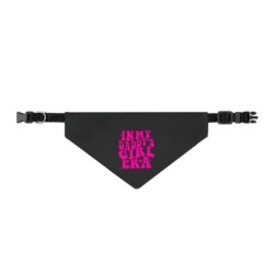 "In My Daddy's Girl Era" Black & Pink Clip-On Pet Bandana