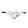 San Antonio Fiesta Basketball Silver Pattern Clip-on Pet Bandana - Image 3