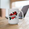 Dog Dad Retro Heart Tattoo Rose Paw Print Ceramic Mug Coffee Cup (11oz & 15oz) - Image 11