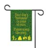Dog Poop Scoop Garden Flag Sign - "Your dog's 'business' is none of ours. Please scoop the poop." - Image 2