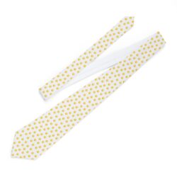 Dog Gold Paw Print Pattern Necktie