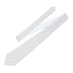 Dog Grey Paw Print Pattern Necktie