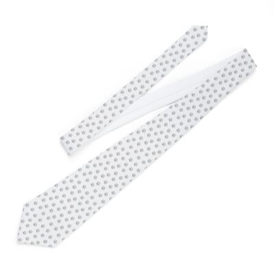 Dog Grey Paw Print Pattern Necktie