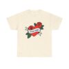 Dog Dad Retro Heart Tattoo Rose Paw Print T-Shirt - Image 13