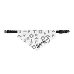 San Antonio Fiesta Basketball Silver Pattern Clip-on Pet Bandana
