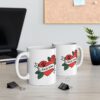 Dog Dad Retro Heart Tattoo Rose Paw Print Ceramic Mug Coffee Cup (11oz & 15oz) - Image 6