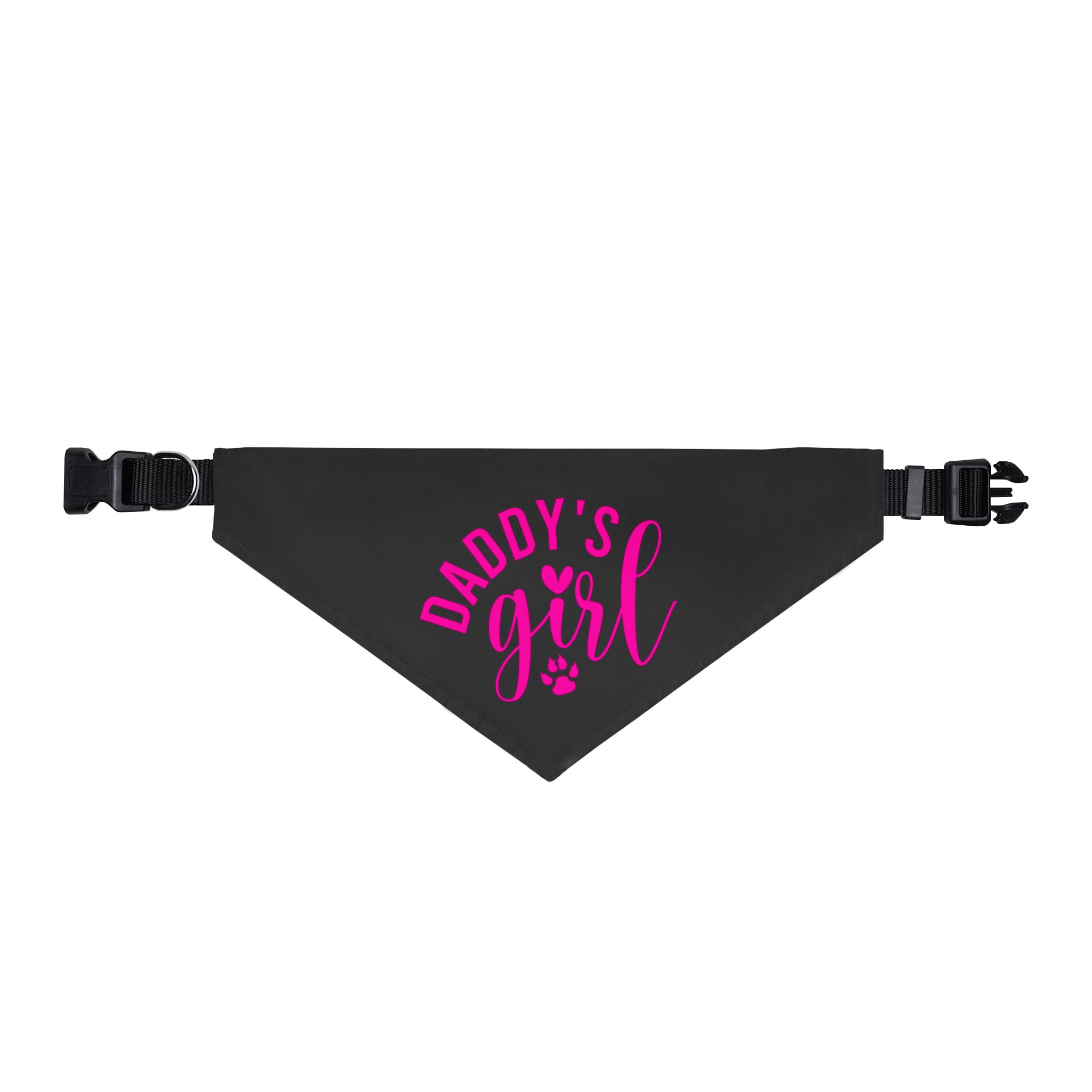 "Daddy's Girl" Black & Pink Clip-On Pet Bandana 3 "Daddy's Girl" Black & Pink Clip-On Pet Bandana - Image 3