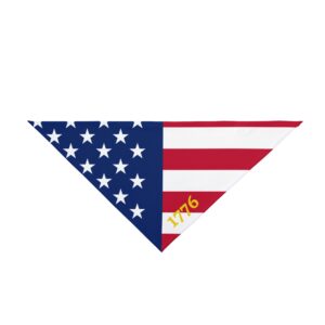 Patriotic 1776 USA Flag Pet Bandana