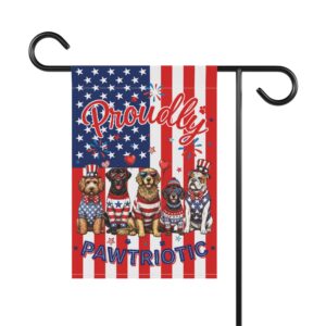 USA Flag "Proudly Pawriotic" Dogs Garden Flag