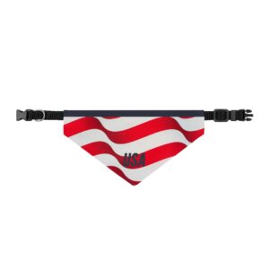 USA Flag Clip-On Patriotic Red White & Blue Pet Bandana