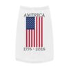 American Flag Pet Tank Top "AMERICA 1776-2026" Patriotic Dog Shirt - Image 4
