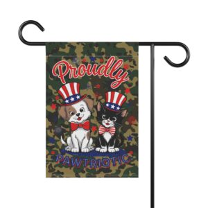 USA "Proudly Pawriotic" Camo Dog & Cat Garden Flag