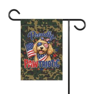 USA "Proudly Pawriotic" Dog Garden Flag Camo