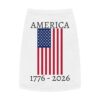 American Flag Pet Tank Top "AMERICA 1776-2026" Patriotic Dog Shirt