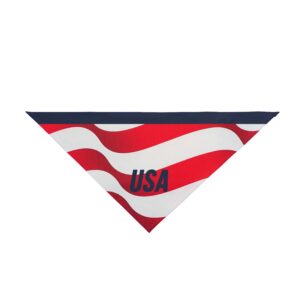 USA Flag Pet Patriotic Red White Blue Triangle Bandana