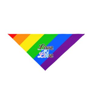 Rainbow "Love is Love" Progress Paw Print Pet Bandana