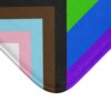Dog Travel Settle Place Bed Mat – Rainbow Progress Pride Flag Love is Love Paw Print Design - Image 5