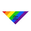 Rainbow "Love is Love" Paw Print Pet Bandana - Image 5