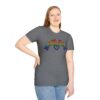 Dog Mom Upside Down Backwards Faux Embroider Rainbow Heart Paw T-Shirt - Image 9
