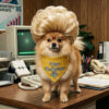 Pup of Ambition 9 to 5 Butterfly Western Yellow Plaid Clip-On Bandana - Image 2