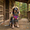 Momma Butterfly Patchwork Coat of Many Colors Clip-on Pet Bandana - Image 3