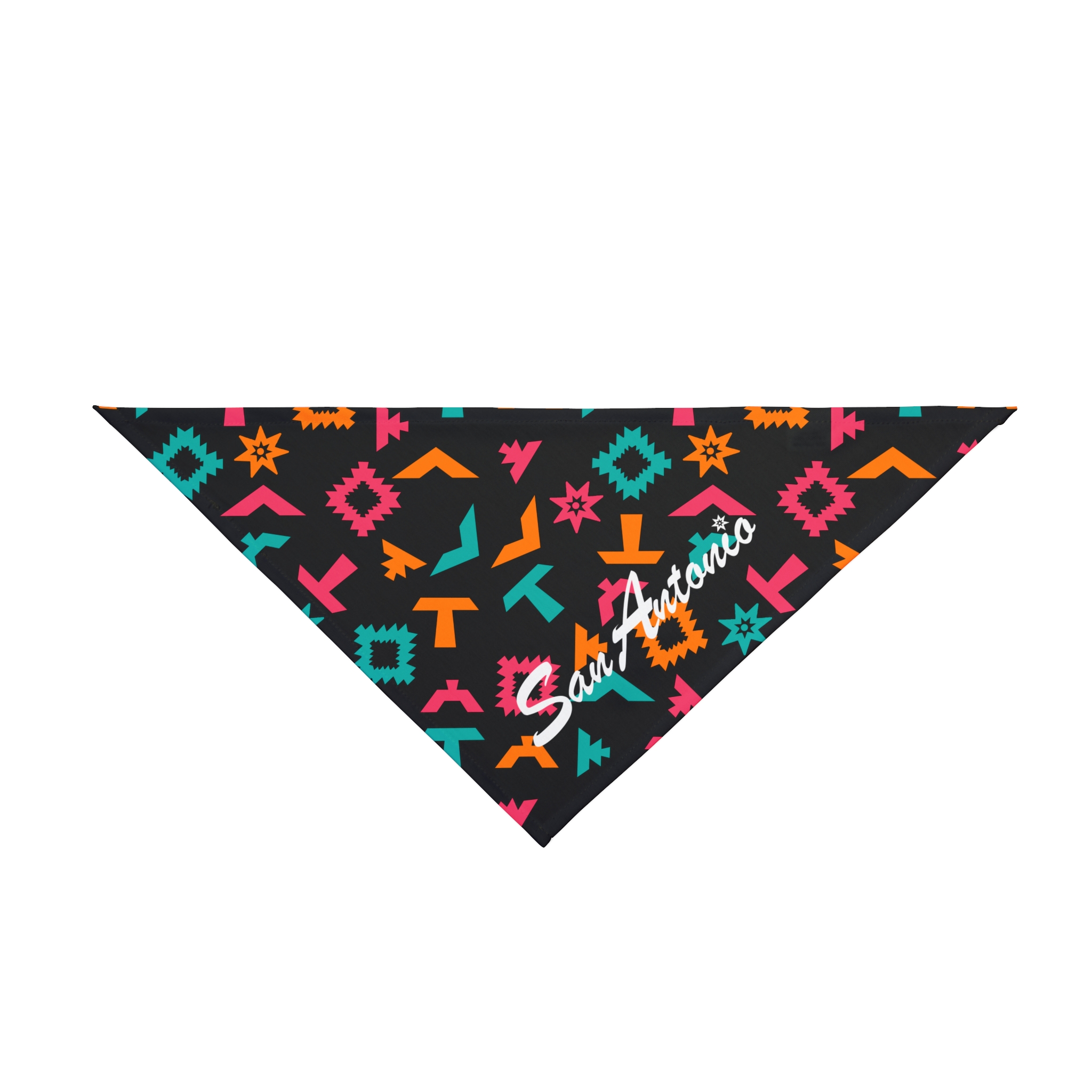 San Antonio Fiesta Basketball Pattern Pet Bandana 1 San Antonio Fiesta Basketball Pattern Pet Bandana