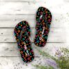 San Antonio Fiesta Retro Basketball Pattern Flip Flops Sandals Chancla - Image 16