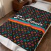 San Antonio Fiesta Basketball Retro Pattern Velveteen Plush Blanket - Image 6