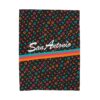San Antonio Fiesta Basketball Retro Pattern Velveteen Plush Blanket