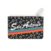 San Antonio Fiesta Retro Basketball Silver Pattern Mini Clutch Wristlet Bag
